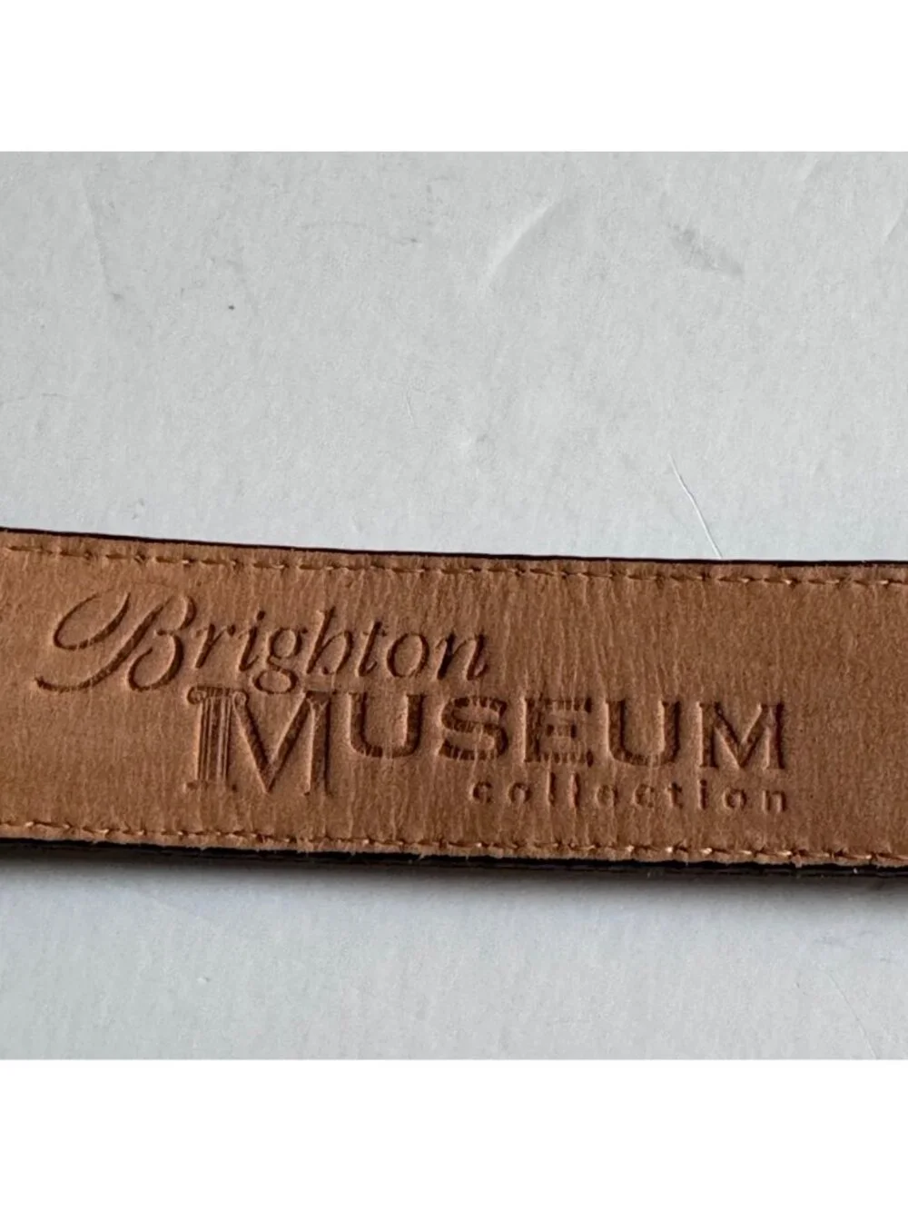 Brighton Brown Leather Belt Museum Collection M 37809 Sphinx Pegasus Vintage 90s - Picture 11 of 16